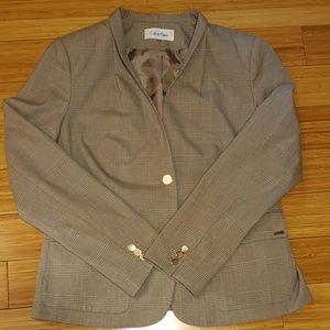 Calvin Klein Tan & Black Suit Blazer